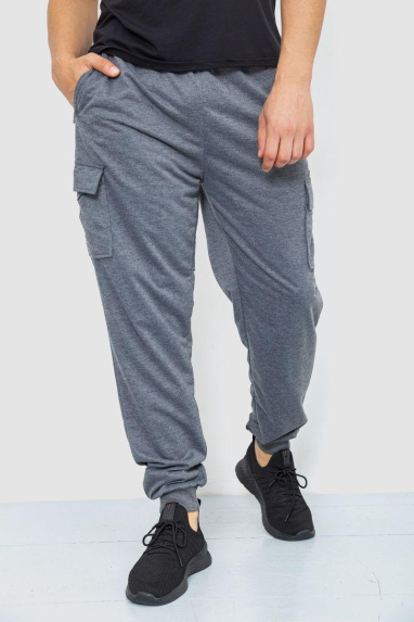 Спорт чоловічі штани, колір сірий, 244R41206 XXL, 52, XXL
