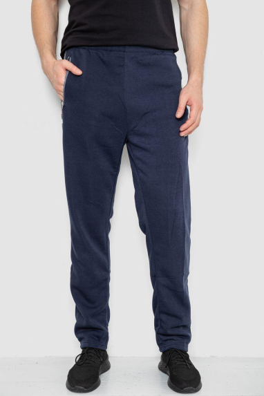 Спортивні штани чоловічі на флісі, колір темно-синій, 244R41156 XXL, 52, XXL