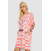 Нічна сорочка в смужку, колір рожево-білий, 238R15022 XXXL, 54, XXXL