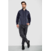 Кофта чоловіча на блискавці в смужку, колір темно-синій, 238R123 XL, 50, XL