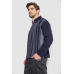 Кофта чоловіча на блискавці в смужку, колір темно-синій, 238R123 XL, 50, XL