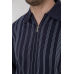 Кофта чоловіча на блискавці в смужку, колір темно-синій, 238R123 XL, 50, XL