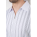 Кофта чоловіча на блискавці в смужку, колір білий, 238R123 XXXL, 54, XXXL