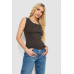 Майка жіноча в рубчик, колір хакі, 238R117 Ager, XL, 50, XL