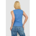 Майка жіноча в рубчик, колір джинс, 238R117 Ager, XL, 50, XL