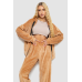 Спортивний костюм жіночий велюровий, колір темно-бежевий, 238R107-1 XXL, 52, XXL