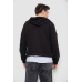 Кофта чоловіча на блискавці з капюшоном, колір чорний, 238R103 XL, 50, XL