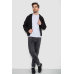 Кофта чоловіча на блискавці з капюшоном, колір чорний, 238R103 XXL, 52, XXL
