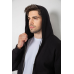 Кофта чоловіча на блискавці з капюшоном, колір чорний, 238R103 XXL, 52, XXL