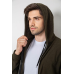 Кофта чоловіча на блискавці з капюшоном, колір хакі, 238R103-1 XL, 50, XL