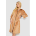 Халат жіночий велюровий на блискавці, колір бежевий, 238R101 XXL, 52, XXL