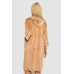 Халат жіночий велюровий на блискавці, колір бежевий, 238R101 XXL, 52, XXL