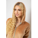 Халат жіночий велюровий на блискавці, колір бежевий, 238R101-1 XXL, 52, XXL