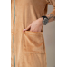 Халат жіночий велюровий на блискавці, колір бежевий, 238R101-1 XXL, 52, XXL