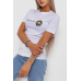 Футболка жіноча з принтом, колір білий, 238R01632 XXL, 52, XXL
