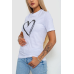 Футболка жіноча з принтом, колір білий, 238R01623 XL, 50, XL