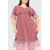Сукня вільного крою, колір світло-сливовий, 231R6444 XXL, 52, XXL