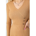 Сукня трикотажна з оборкою, колір бежевий, 230R0113 XL-XXL