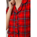 Жіноча піжама в клітину, колір червоний, 219RP-320 XXXL, 54, XXXL
