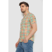 Сорочка чоловіча в клітку, колір жовтий, 214R842 XXL, 52, XXL