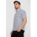 Сорочка чоловіча в смужку, колір біло-чорний, 214R835 5XL, 58, 5XL