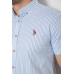 Сорочка чоловіча в смужку, колір біло-блакитний, 214R835 5XL, 58, 5XL