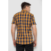 Сорочка чоловіча в клітку, колір коричневий, 214R834 XL, 50, XL