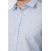 Сорочка чоловіча з принтом, колір блакитний, 214R813 XL, 50, XL