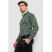 Сорочка чоловіча з принтом, колір хакі, 214R808 XXL, 52, XXL