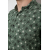 Сорочка чоловіча з принтом, колір хакі, 214R808 XXL, 52, XXL