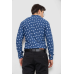 Сорочка чоловіча з принтом, колір джинс, 214R807 XL, 50, XL