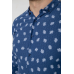 Сорочка чоловіча з принтом, колір джинс, 214R807 XL, 50, XL