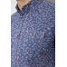 Сорочка чоловіча з принтом, колір джинс, 214R806 XL, 50, XL