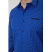 Сорочка чоловіча з принтом, колір електрик, 214R7497 XL, 50, XL