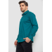 Сорочка чоловіча однотонна, колір смарагдовий, 214R7466 XXL, 52, XXL