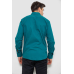 Сорочка чоловіча однотонна, колір смарагдовий, 214R7466 XXL, 52, XXL
