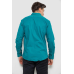 Сорочка чоловіча однотонна, колір зелений, 214R7466 XL, 50, XL