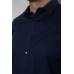 Сорочка чоловіча однотонна, колір синій, 214R7466-1 XXL, 52, XXL