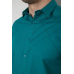 Сорочка чоловіча однотонна, колір зелений, 214R7466-1 XXL, 52, XXL