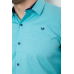 Сорочка чоловіча з принтом, колір бірюзовий, 214R7401 6XL, 60, 6XL
