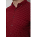 Сорочка чоловіча з принтом, колір бордовий, 214R7365 XXL, 52, XXL