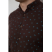 Сорочка чоловіча з принтом, колір коричневий, 214R7365-1 XXL, 52, XXL