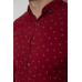 Сорочка чоловіча з принтом, колір бордовий, 214R7365-1 XXL