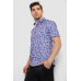 Сорочка чоловіча з принтом, колір бузковий, 214R7341 XL, 50, XL