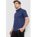 Сорочка чоловіча з принтом, колір темно-синій, 214R7340 XXL, 52, XXL