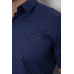 Сорочка чоловіча з принтом, колір темно-синій, 214R7340 XXL, 52, XXL