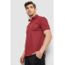 Сорочка чоловіча з принтом, колір бордовий, 214R7340 XXL, 52, XXL