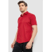 Сорочка чоловіча з принтом, колір бордовий, 214R7339 XXL, 52, XXL