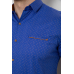 Сорочка чоловіча з принтом, колір електрик, 214R7332 XL, 50, XL