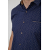 Сорочка чоловіча з принтом, колір темно-синій, 214R7332 XL, 50, XL
